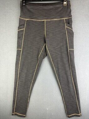 PrAna Womens M Gray Ribbed Legging